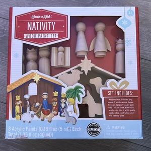 Nativity Set Works of Ahhh Nativity Wood Paint Set